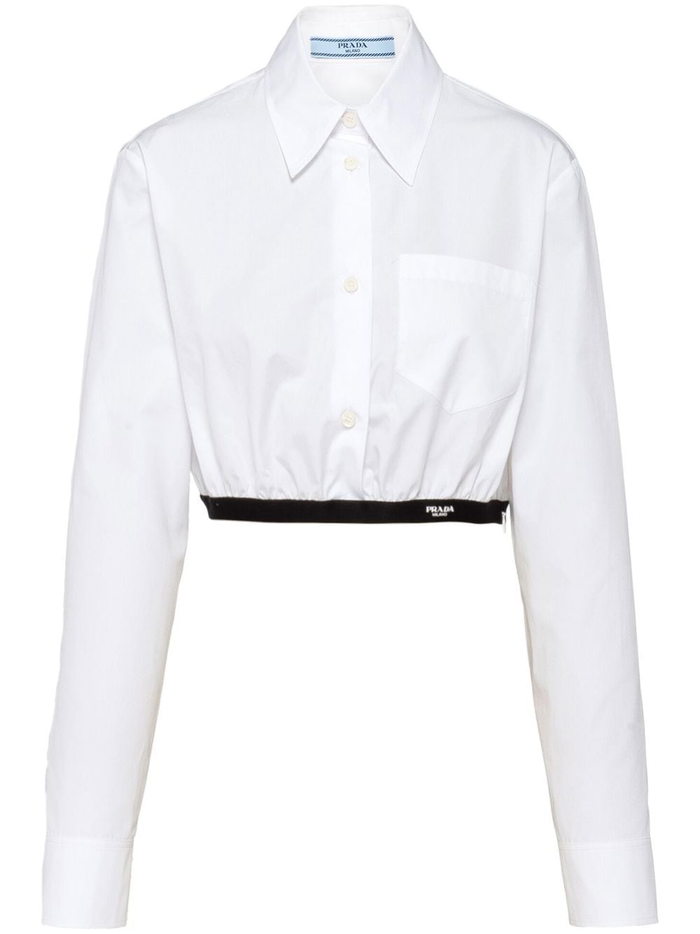 Prada logo-underband poplin shirt