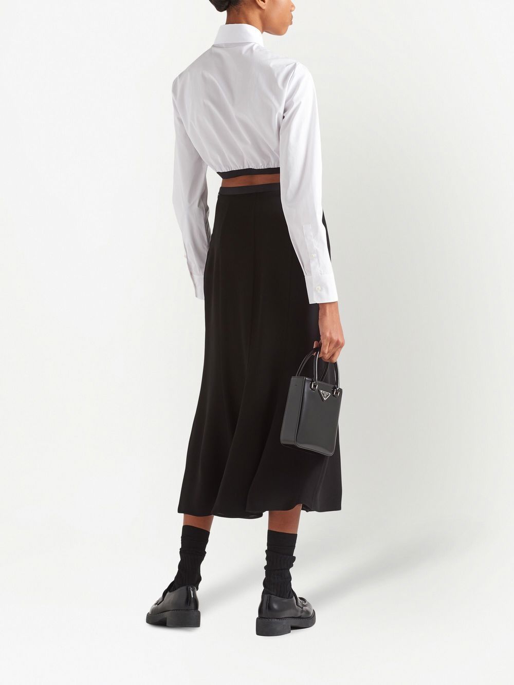 Prada logo-underband poplin shirt - Image 3