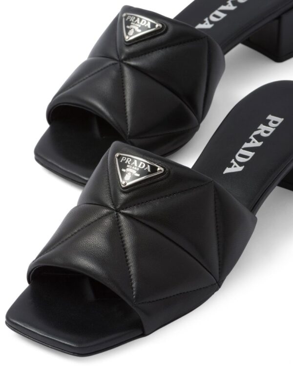 Prada 45mm triangle-logo leather sandals - Image 5