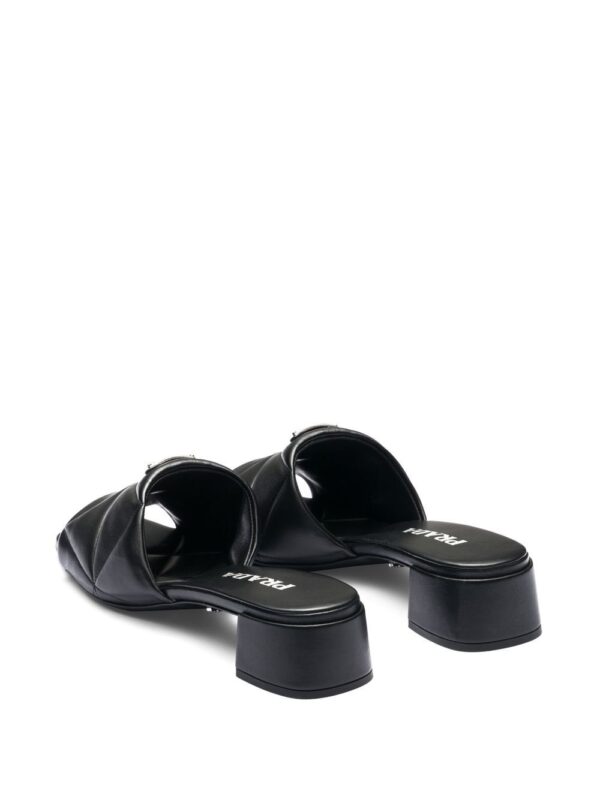 Prada 45mm triangle-logo leather sandals - Image 3