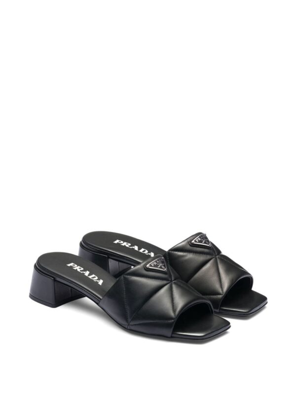 Prada 45mm triangle-logo leather sandals - Image 2