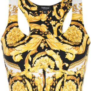 Versace  Barocco print cropped top