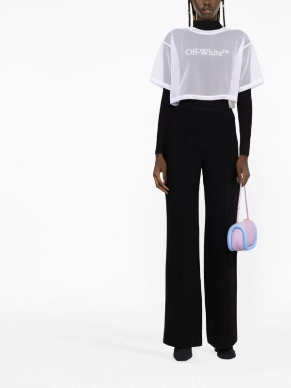 Off-White  Bookish mesh cropped T-shirt - Image 2