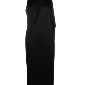Versace slashed halterneck midi dress