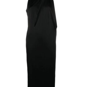 Versace slashed halterneck midi dress