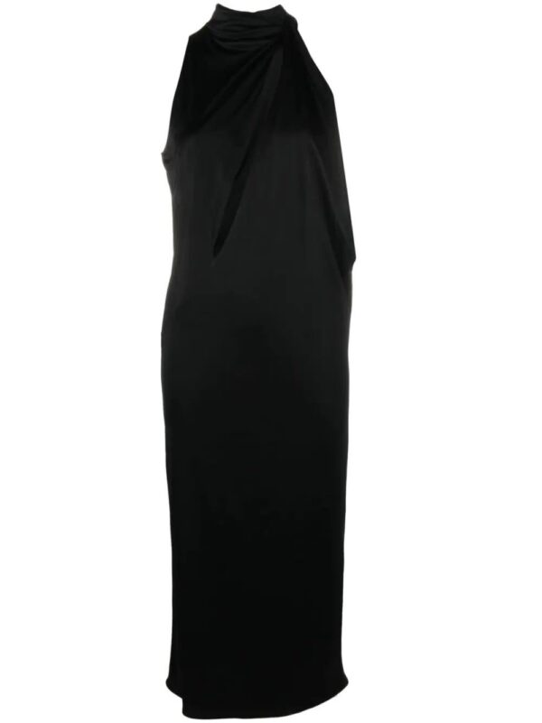 Versace  slashed halterneck midi dress