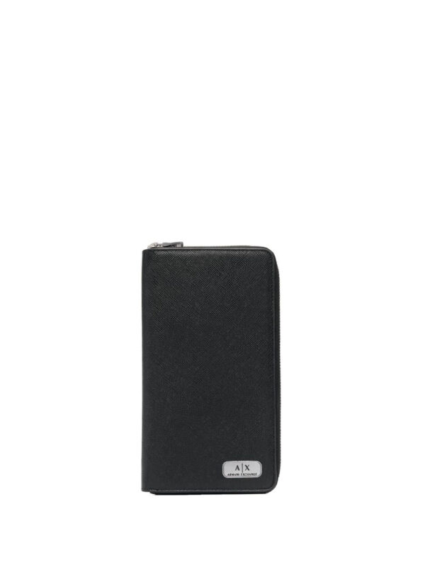 Armani Exchange logo-plaque leather wallet