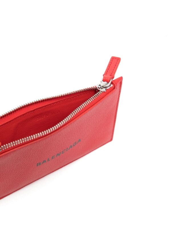 Balenciaga logo-print leather wallet - Image 3