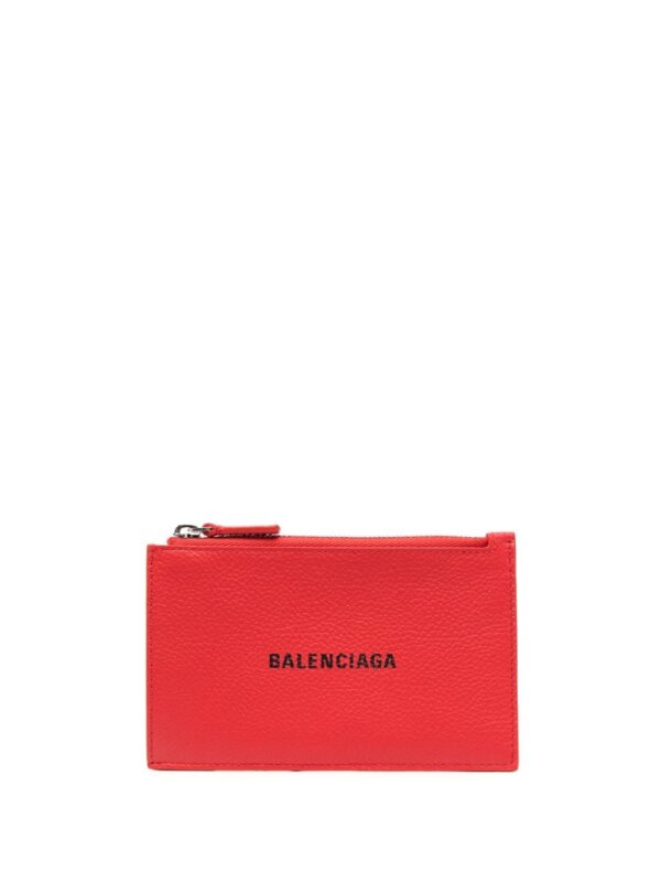 Balenciaga logo-print leather wallet