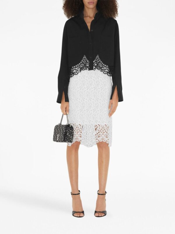Burberry  macramé cotton cropped shirt - Image 3