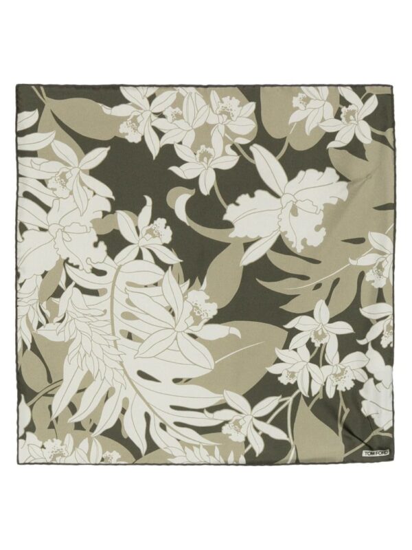 TOM FORD  floral-print square silk scarf