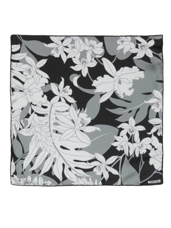 TOM FORD  floral-print square silk scarf
