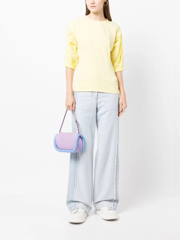 Karl Lagerfeld  puffy woven sleeve top - Image 2
