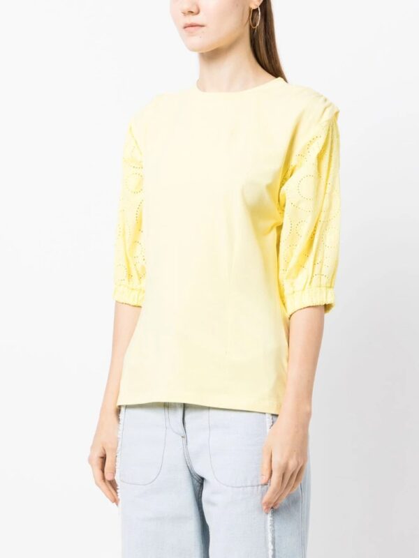 Karl Lagerfeld  puffy woven sleeve top - Image 3