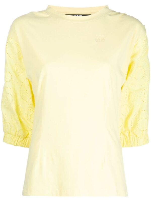 Karl Lagerfeld  puffy woven sleeve top