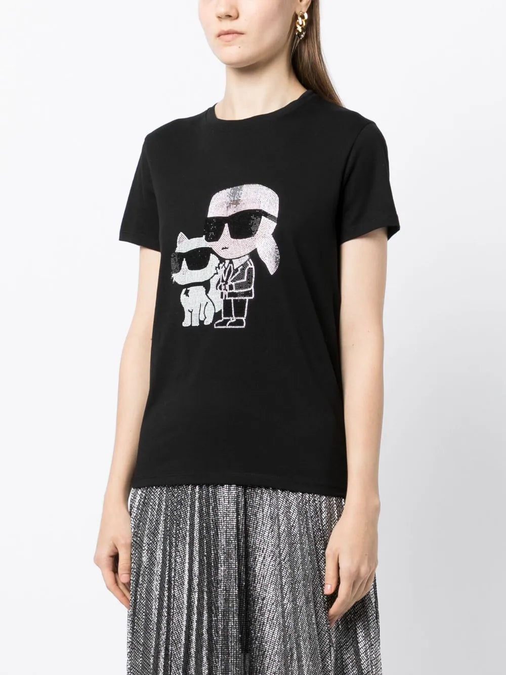 Karl Lagerfeld Ikonik Karl crystal-embellished top - Image 3