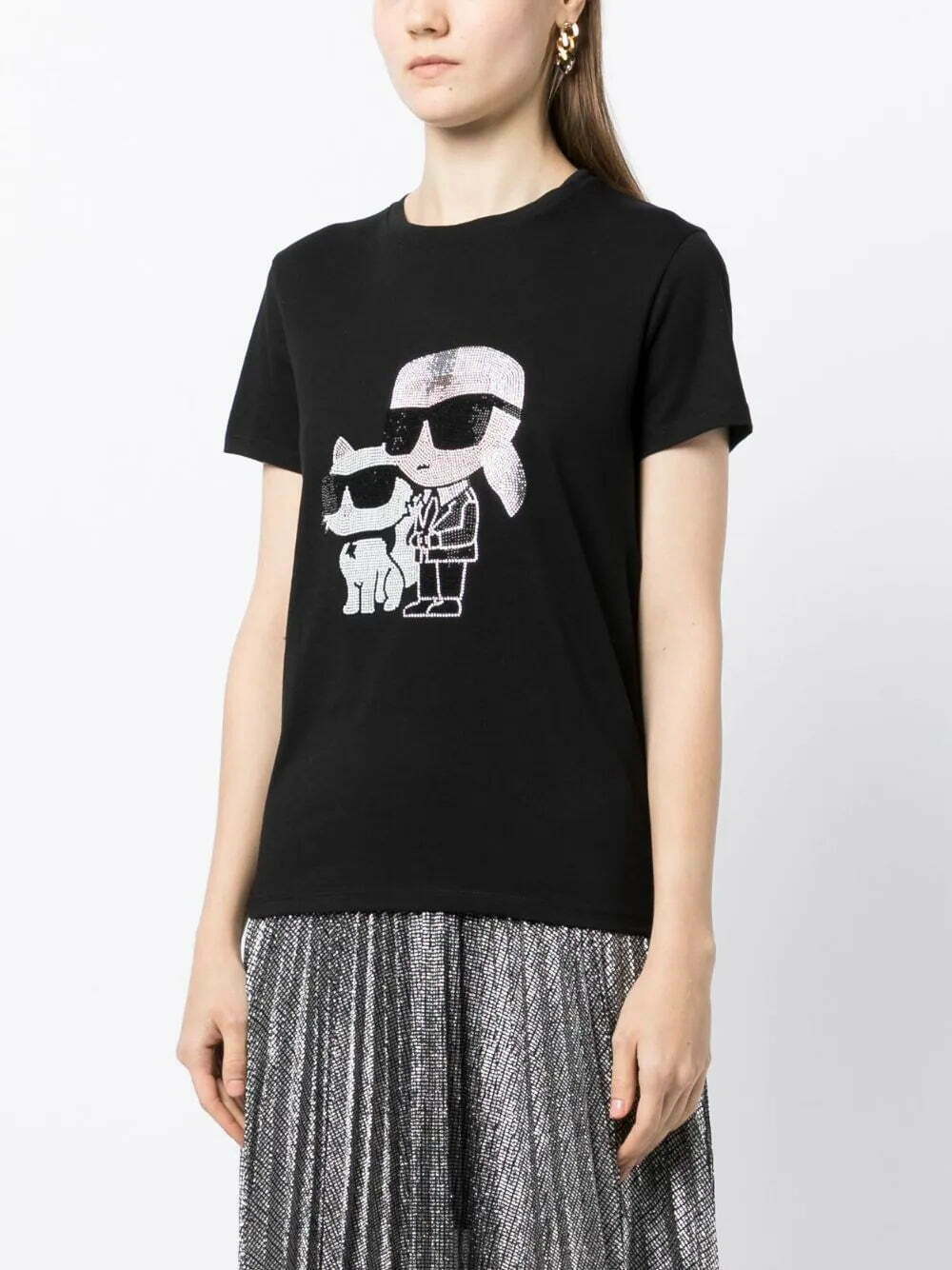 Karl Lagerfeld Ikonik Karl crystal-embellished top - Image 3