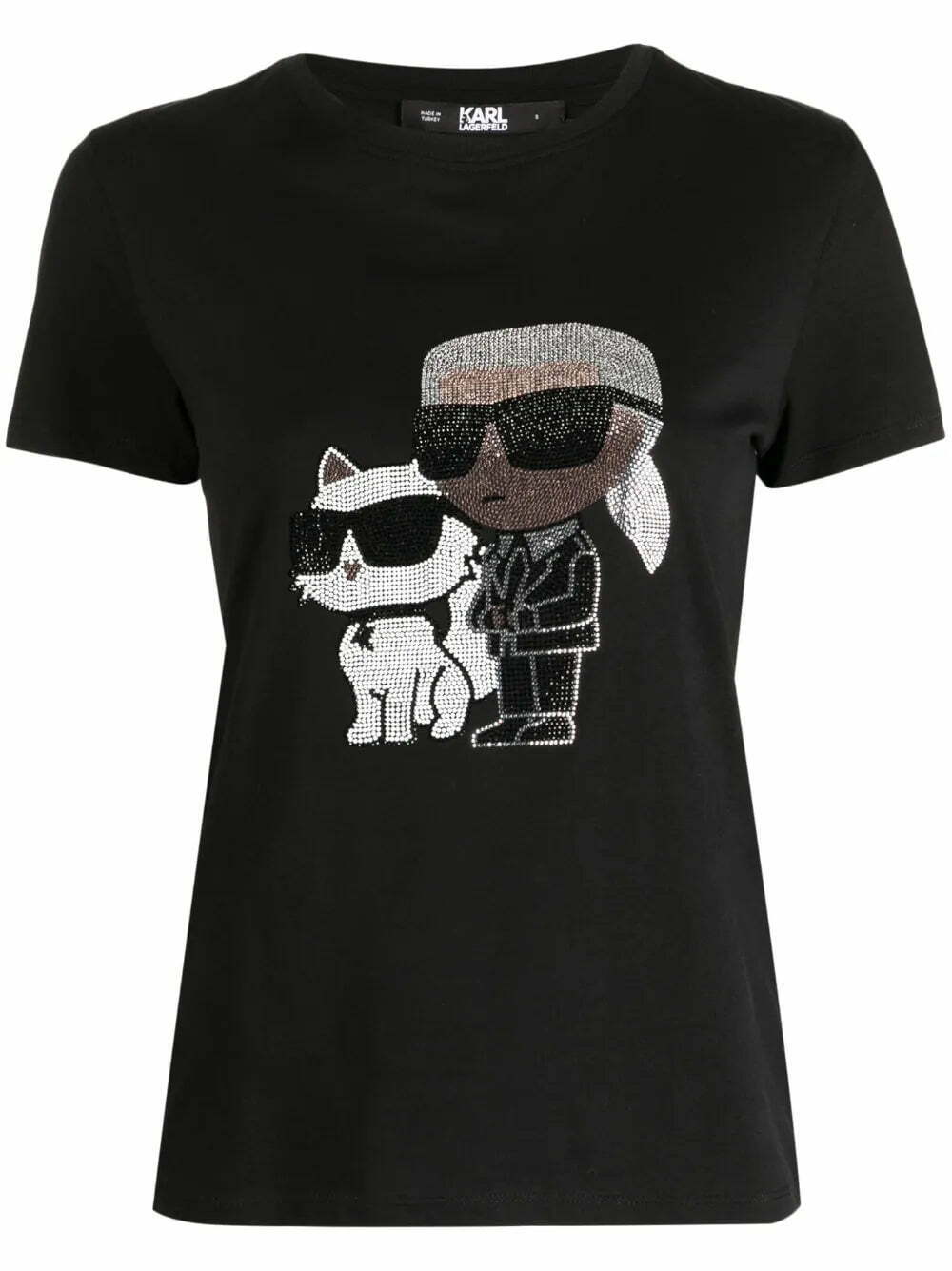 Karl Lagerfeld Ikonik Karl crystal-embellished top