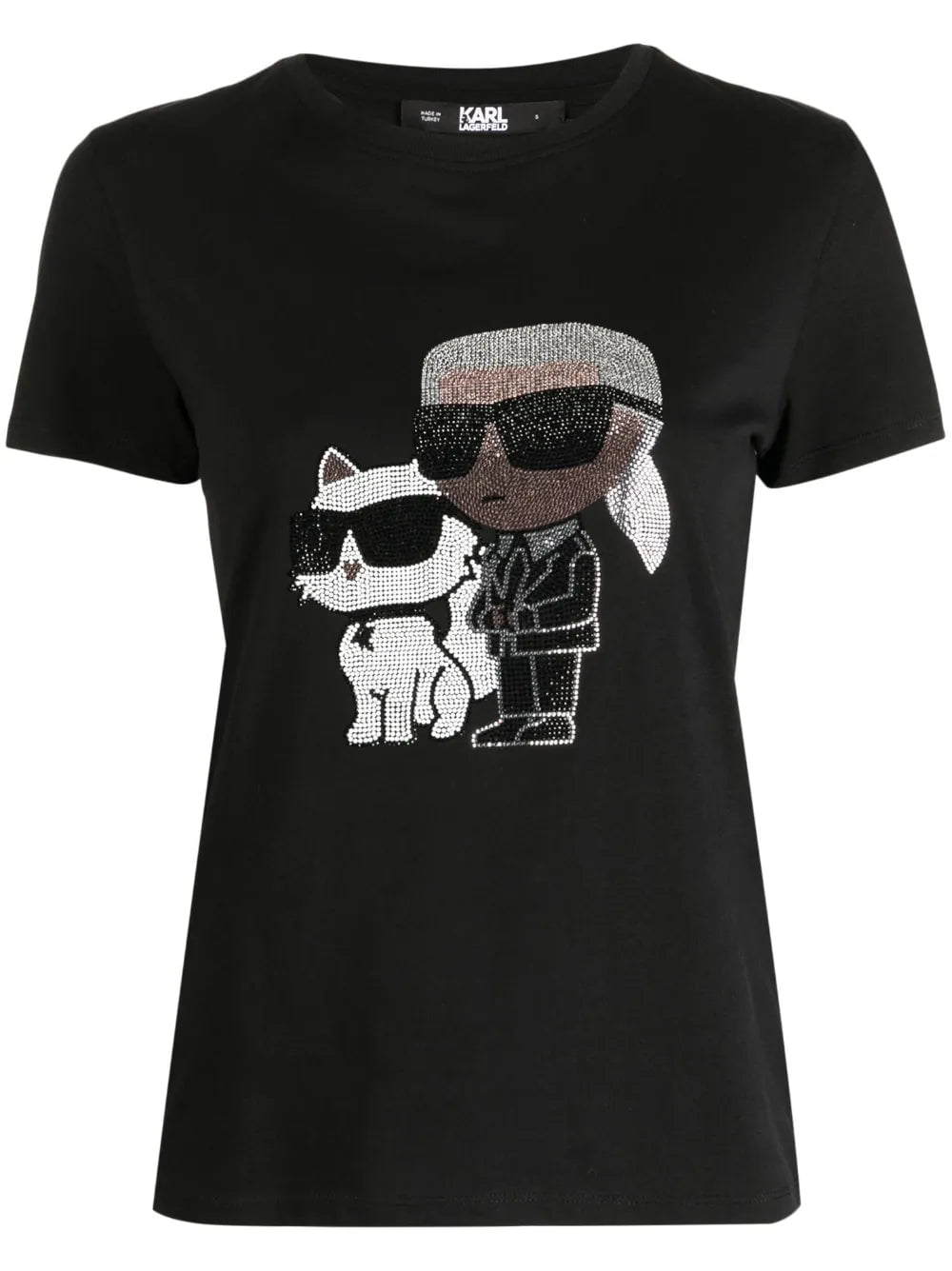 Karl Lagerfeld Ikonik Karl crystal-embellished top