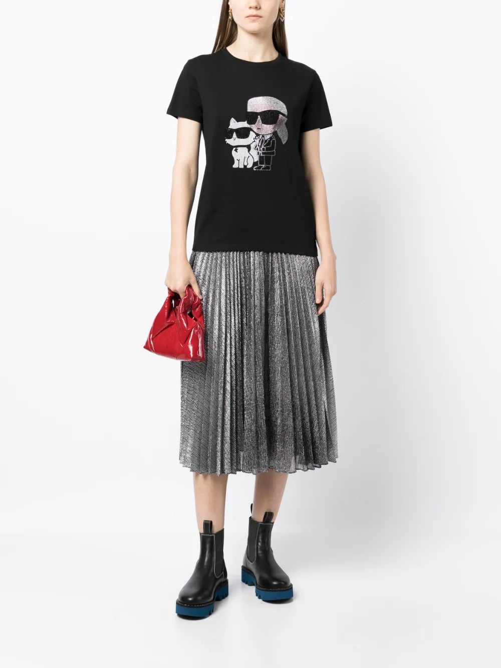 Karl Lagerfeld Ikonik Karl crystal-embellished top - Image 2