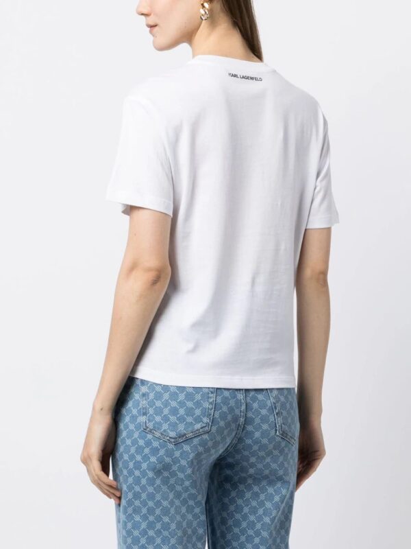 Karl Lagerfeld  cut-out cotton T-shirt - Image 4