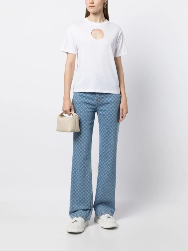 Karl Lagerfeld  cut-out cotton T-shirt - Image 2