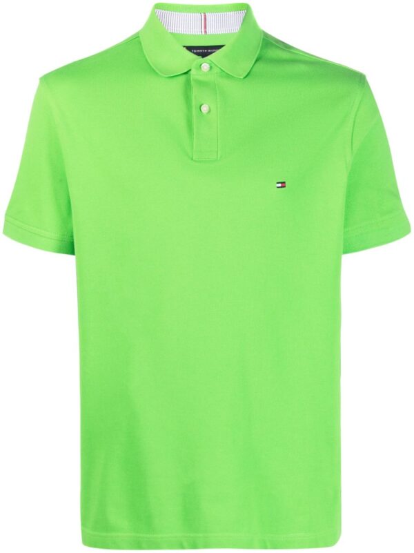 Tommy Hilfiger embroidered-logo cotton polo shirt