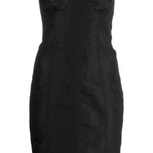 Dolce & Gabbana moiré-faille strapless minidress