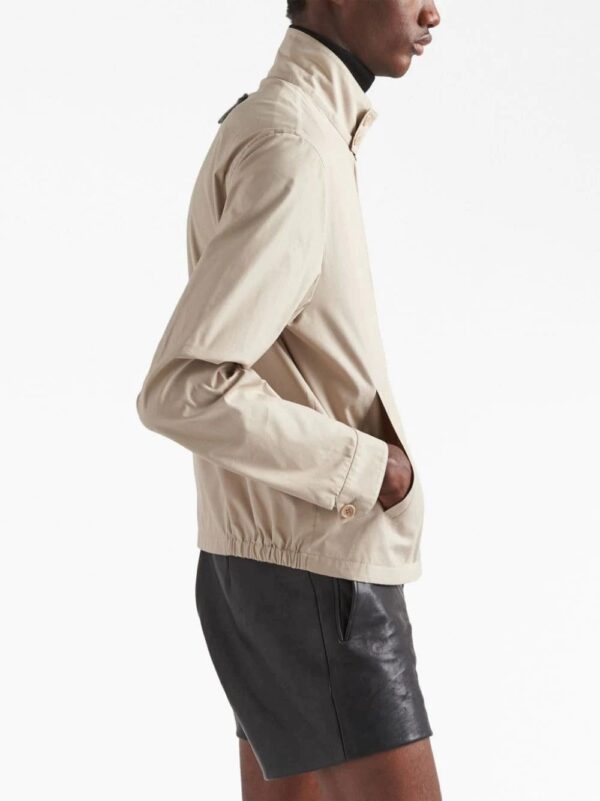 Prada  triangle-logo zip-up jacket - Image 4