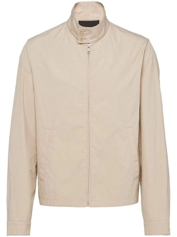 Prada  triangle-logo zip-up jacket