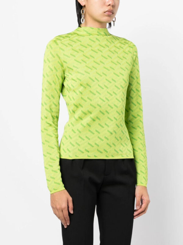 Versace  La Greca monogram long-sleeve top - Image 3