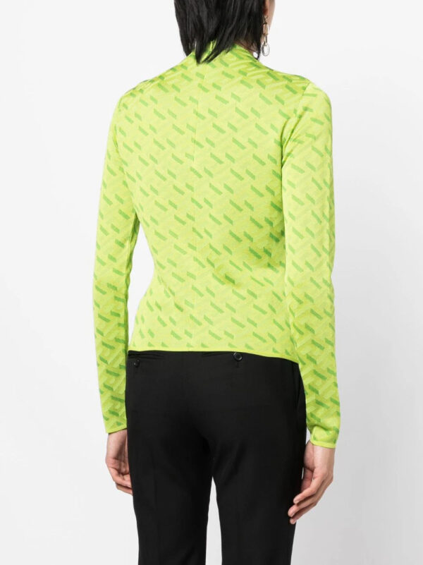 Versace  La Greca monogram long-sleeve top - Image 4