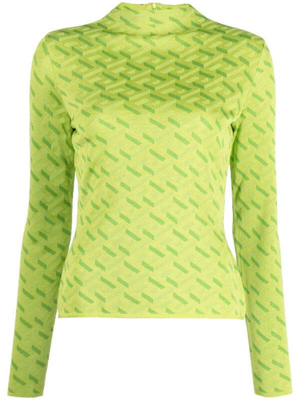 Versace  La Greca monogram long-sleeve top