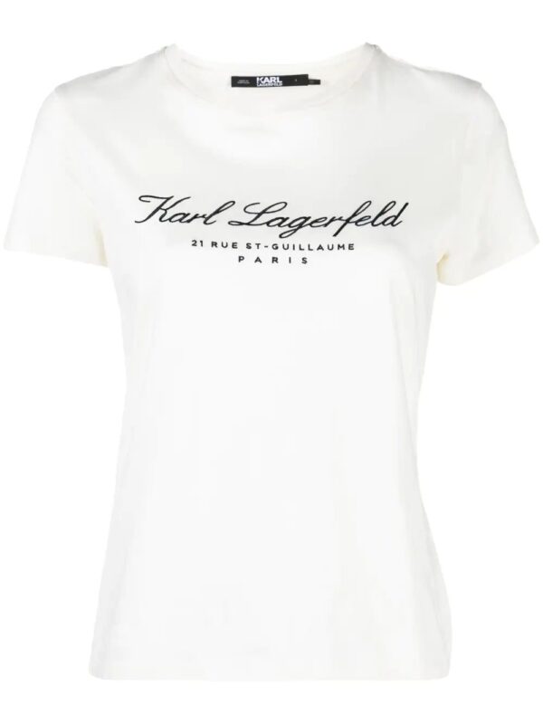 Karl Lagerfeld  embroidered-logo short-sleeve T-shirt