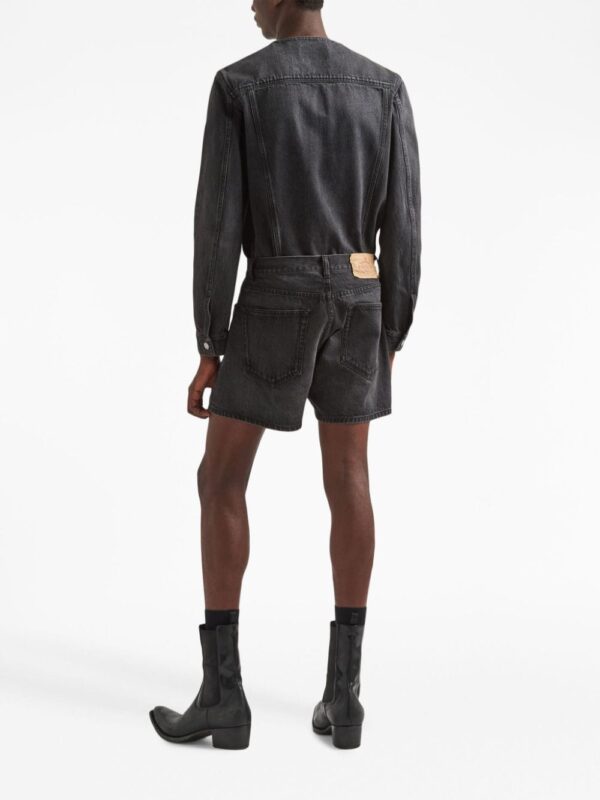 Prada collarless denim blouson jacket - Image 5