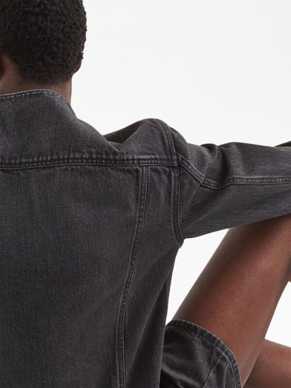Prada collarless denim blouson jacket - Image 3