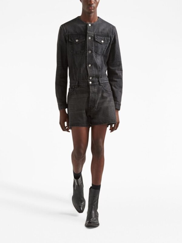 Prada collarless denim blouson jacket - Image 2