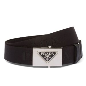 Louis Vuitton triangle-logo woven belt