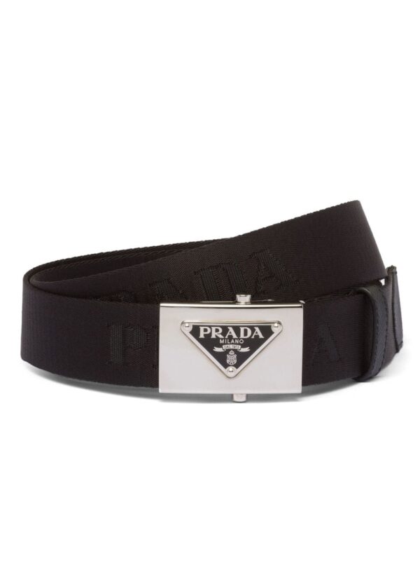Louis Vuitton triangle-logo woven belt