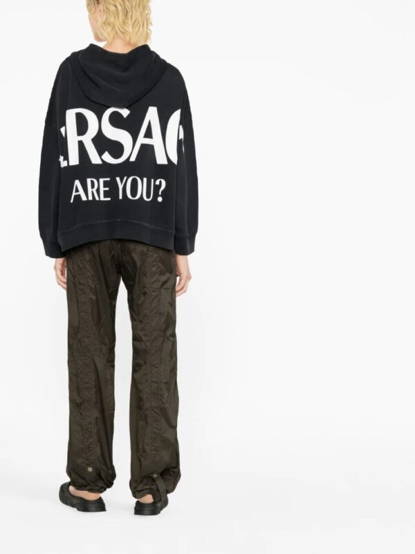 Versace  logo-print cotton hoodie - Image 3