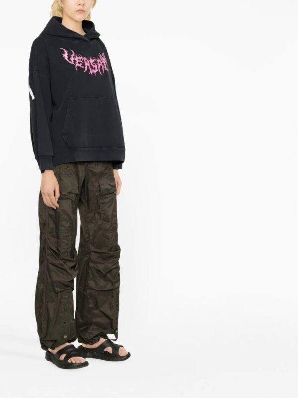 Versace  logo-print cotton hoodie - Image 4