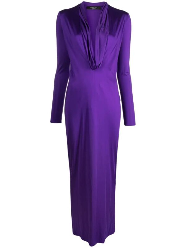 Versace  cowl-neck maxi dress