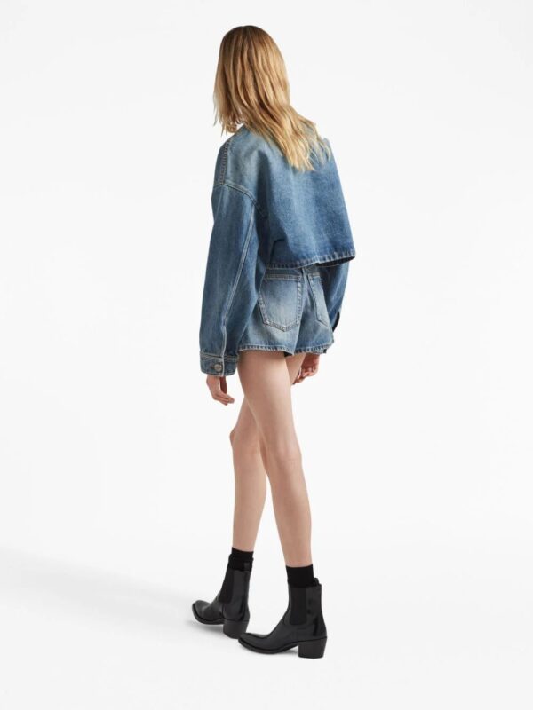 Prada  triangle-logo denim blouson jackett - Image 3