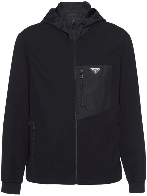 Prada  panelled hooded jacket