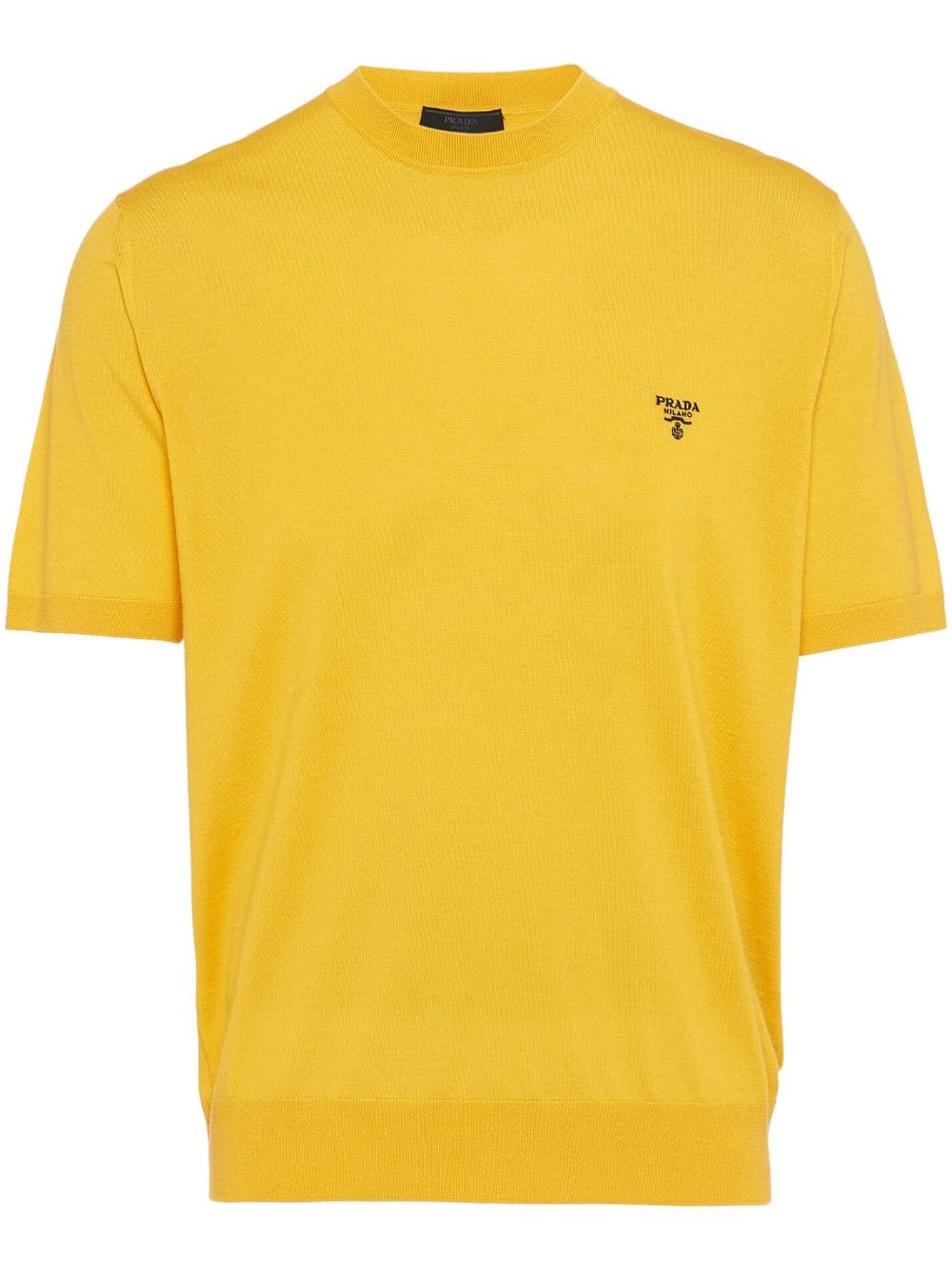 Prada logo-embroidered wool jumper