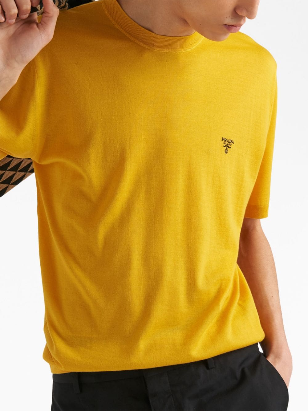 Prada logo-embroidered wool jumper - Image 4