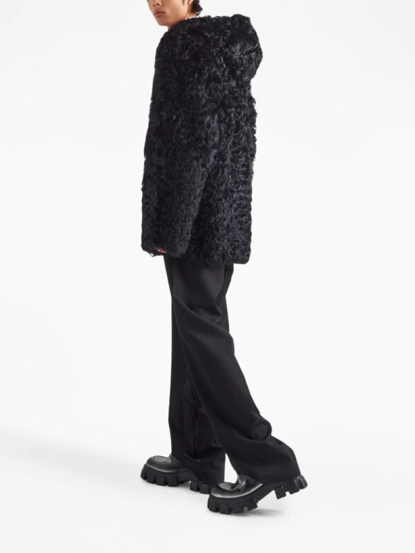 Prada  logo-plaque shearling jacket - Image 3