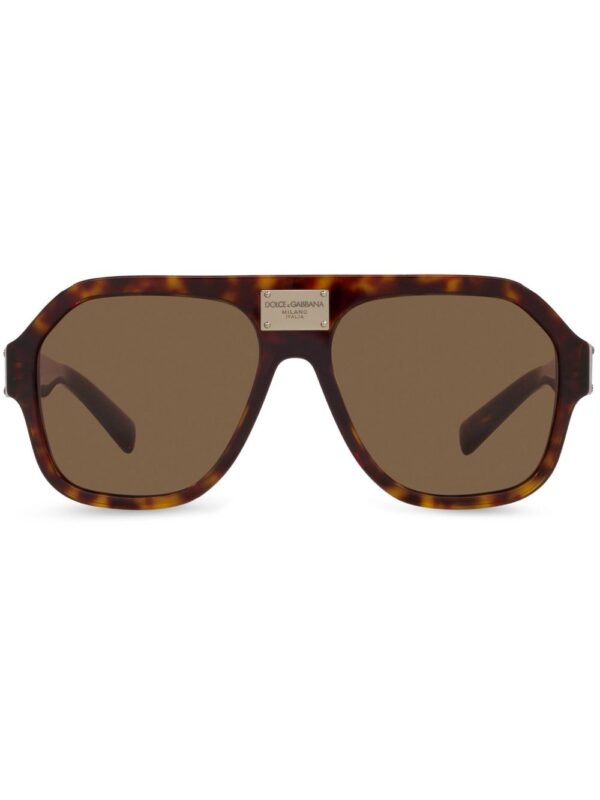 Dolce & Gabbana Eyewear tortoiseshell pilot-frame sunglasses