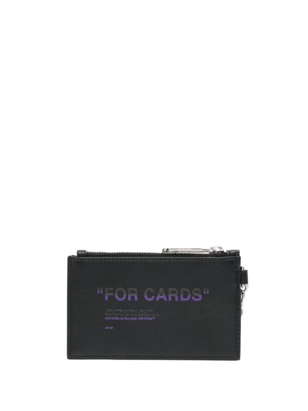 Off-White Quote-print leather cardholder - Image 2