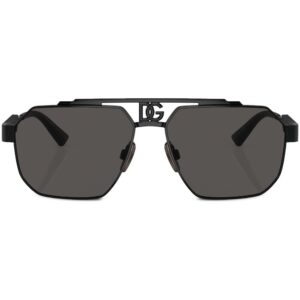 Dolce & Gabbana Eyewear logo-plaque steel sunglasses
